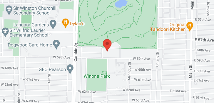 map of 607/608 375 W 59 AVENUE